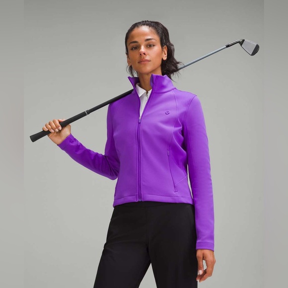 Lululemon•Wind-Resistant Golf Jacket•Mixed Material Full Zip•Atomic Purple•NEW•6 - Picture 4 of 16